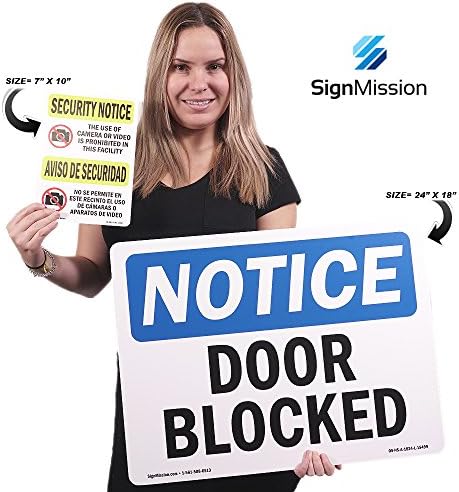 שלט הודעה על OSHA - הדלת חייבת להישאר נעולה בזמן הבנייה | מדבקות תווית ויניל | הגן על העסק שלך, אתר